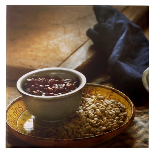 Essen - Kaffee - frisch geröstet Fliese (Vorderseite)