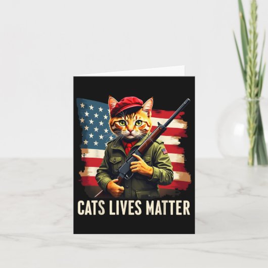 Essen Katzen Leben Problem Funny Donald Trump 2024 Karte (Vorderseite)