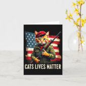 Essen Katzen Leben Problem Funny Donald Trump 2024 Karte (Gelbe Blume)