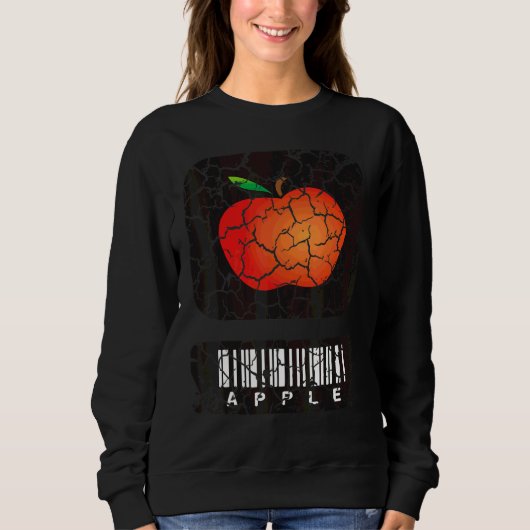 Essen Kochen Foodie Apfel Bedrängt Sweatshirt (Vorderseite)
