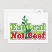 Essen Leaf Not Beef Postkarte (Vorne/Hinten)