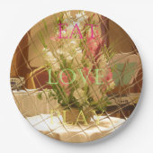 Essen Liebe Play Party Thema Pappteller (Vorderseite)