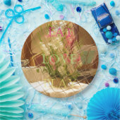 Essen Liebe spielen Saisonale Blume Papier Teller (Party)