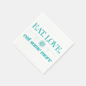 Essen, Liebe und essen Sie noch etwas mehr Serviette (Ecke)