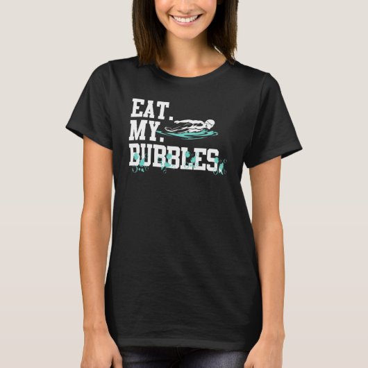Essen meine Bubbles schwimmen Team Schwimmer für M T-Shirt (Vorderseite)