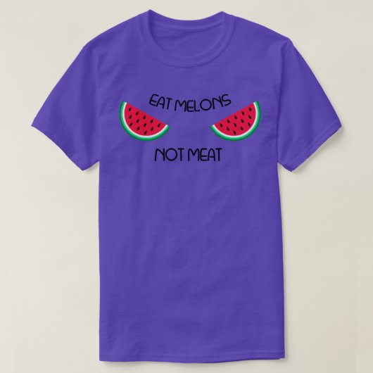 Essen Melonen nicht Fleisch T-Shirt (Design vorne)