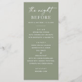 Essen mit grüner Probe. Nacht vor Vorlage (Vorderseite)