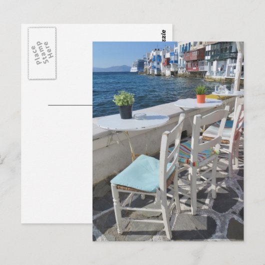 Essen!  Mittagessen!  Glücklich! Postkarte (Vorne/Hinten)