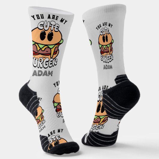 Essen, Niedlich Burger, süße Romantische Geschenke Socken (Gewinkelt)