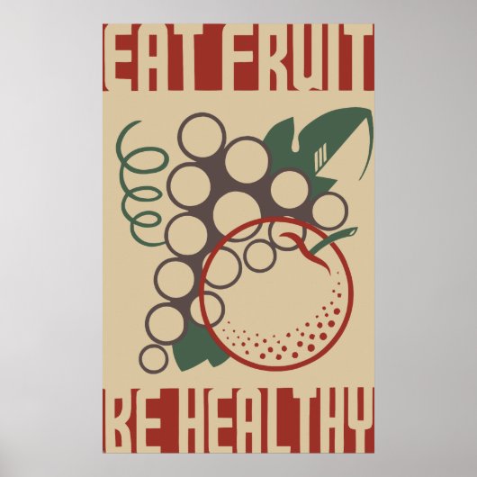 Essen Obst gesund sein Poster (Vorne)