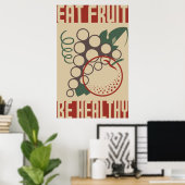 Essen Obst gesund sein Poster (Heimbüro)