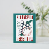 Essen Obst gesund sein Postkarte (Stehend Vorderseite)