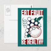 Essen Obst gesund sein Postkarte (Vorne/Hinten)