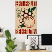 Essen Obst sein gesund WPA Vintage Poster (Heimbüro)