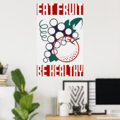 Essen Obst sein gesundes Poster (Heimbüro)