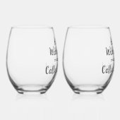 Essen ohne Wein heißt "Frühstück" Weinglas Ohne Stiel (Rechts)