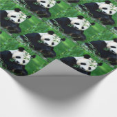 Essen Panda Weihnachtswrapping Paper Geschenkpapier (Ecke)