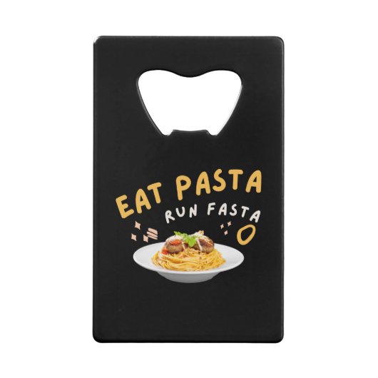 Essen Pasta Run Fasta-Spaghetti-Food-Funny Geldbeutel Flaschenöffner (Vorderseite)