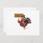 Essen Pizza Türkei Funny Erntedank Feiertagspostkarte (Vorne/Hinten)