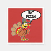 Essen Pizza Türkei Pilgrim Hat Erntedank Serviette (Vorderseite)