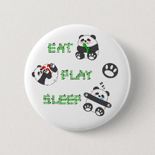 Essen Play schlafen Niedlich Baby Panda Komfortabl Button