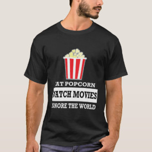 Essen Popcorn Spielfilme ignorieren den T - Shirt