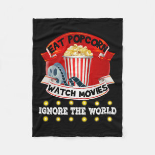 Essen Popcorn Spielfilme ignorieren die Welt Funny Fleecedecke