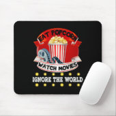 Essen Popcorn Spielfilme ignorieren die Welt Funny Mousepad (Mit Mouse)