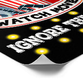 Essen Popcorn Spielfilme ignorieren die Welt Funny Poster (Ecke)