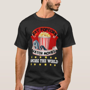 Essen Popcorn Spielfilme ignorieren die Welt Funny T-Shirt