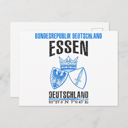 Essen Postkarte (Vorne/Hinten)