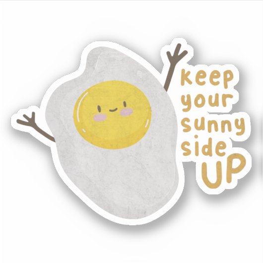 Essen Puff: Behalt deine Sonnenseite auf Aufkleber (Vorderseite)