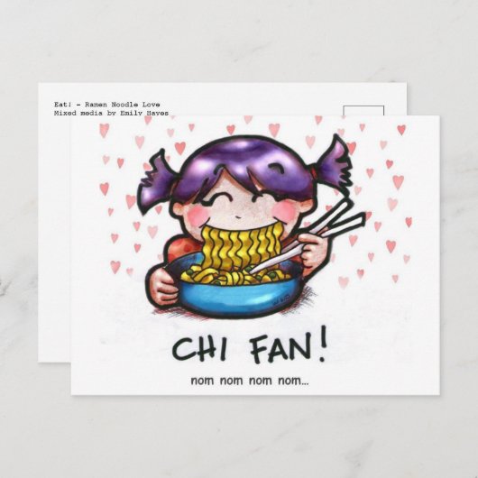 Essen! - Ramen Noodle Liebe Postkarte (Vorne/Hinten)