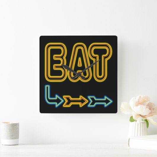 Essen Retro Neon Kunst Küche Uhr (Zuhause)