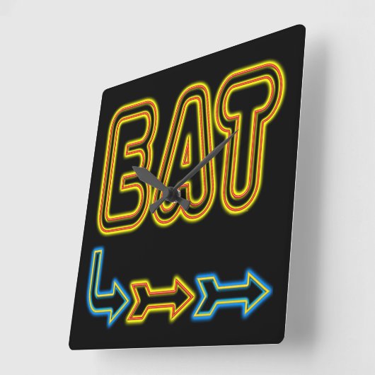 Essen Retro Neon Kunst Küche Uhr (Winkel)