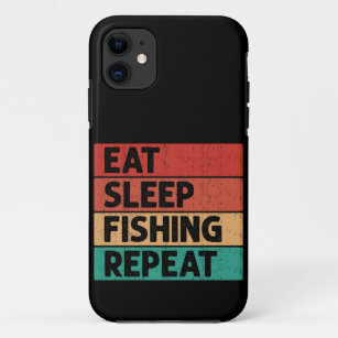 Essen Schlaf angeln wiederholen Retro für ihn Not  Case-Mate iPhone Hülle