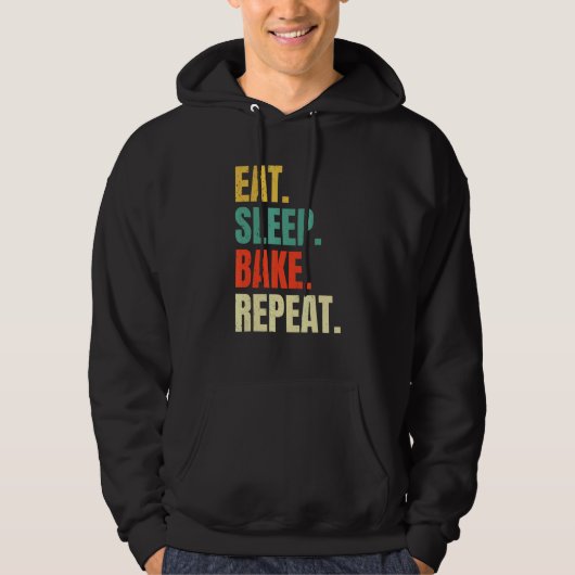 Essen Schlaf Backen Backbäckerei Backbaker Cool Ba Hoodie (Vorderseite)