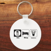 Essen Schlaf Badminton Schlüsselanhänger (Vorderseite)