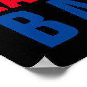 Essen Schlaf Baseball spielen Poster (Ecke)