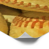 Essen Schlaf Baseball spielen Poster (Ecke)