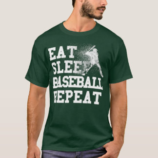 Essen Schlaf Baseball Wiederholen Lustig Vintage B T-Shirt