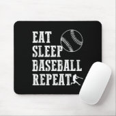 Essen Schlaf Baseball Wiederholung Batter Life Srt Mousepad (Mit Mouse)