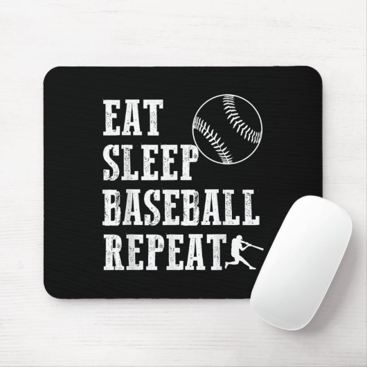 Essen Schlaf Baseball Wiederholung Batter Life Srt Mousepad (Mit Mouse)