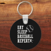 Essen Schlaf Baseball Wiederholung Batter Life Srt Schlüsselanhänger (Vorderseite)