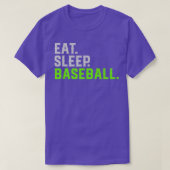 Essen Schlaf Baseball Wiederholung TShirt (Design vorne)