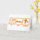 Essen Schlaf Basketball Karte (Gelbe Blume)