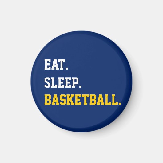 Essen Schlaf Basketball Magnet (Vorne)