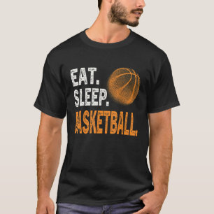 Essen Schlaf Basketball Männer Jugend Kind Basketb T-Shirt