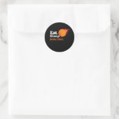 Essen Schlaf Basketball Runder Aufkleber (Tasche)