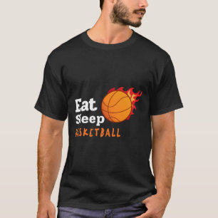 Essen Schlaf Basketball T-Shirt